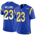 Men's Los Angeles Rams #23 Kyren Williams Blue 2024 Vapor Untouchable Stitched Football Jersey