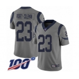 Men's Los Angeles Rams #23 Nickell Robey-Coleman Limited Gray Inverted Legend 100th Season Football Jersey