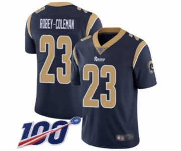 Men's Los Angeles Rams #23 Nickell Robey-Coleman Navy Blue Team Color Vapor Untouchable Limited Player 100th Season Football Jersey