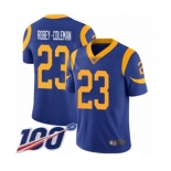 Men's Los Angeles Rams #23 Nickell Robey-Coleman Royal Blue Alternate Vapor Untouchable Limited Player 100th Season Football Jersey