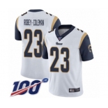 Men's Los Angeles Rams #23 Nickell Robey-Coleman White Vapor Untouchable Limited Player 100th Season Football Jersey