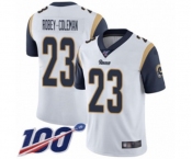 Men's Los Angeles Rams #23 Nickell Robey-Coleman White Vapor Untouchable Limited Player 100th Season Football Jersey