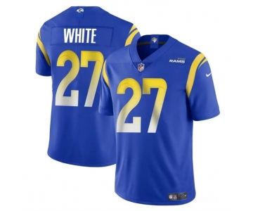 Men's Los Angeles Rams #27 Tre'Davious White Blue Vapor Untouchable Football Stitched Jersey