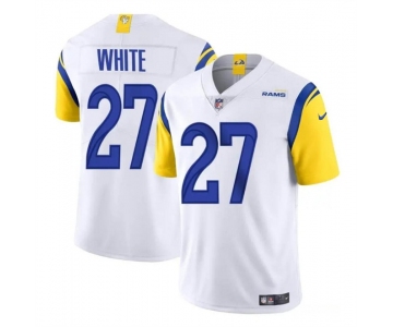 Men's Los Angeles Rams #27 Tre'Davious White White Vapor Untouchable Football Stitched Jersey