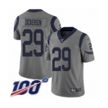 Men's Los Angeles Rams #29 Eric Dickerson Limited Gray Inverted Legend 100th Season Football Jersey