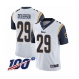 Men's Los Angeles Rams #29 Eric Dickerson White Vapor Untouchable Limited Player 100th Season Football Jersey