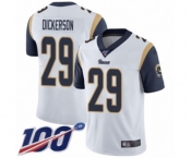 Men's Los Angeles Rams #29 Eric Dickerson White Vapor Untouchable Limited Player 100th Season Football Jersey