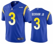 Men's Los Angeles Rams #3 Odell Beckham Jr. 2021 Royal Vapor Untouchable Limited Stitched Football Jersey