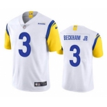 Men's Los Angeles Rams #3 Odell Beckham Jr. 2021 White Vapor Untouchable Limited Stitched Football Jersey