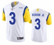 Men's Los Angeles Rams #3 Odell Beckham Jr. 2021 White Vapor Untouchable Limited Stitched Football Jersey