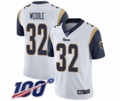 Men's Los Angeles Rams #32 Eric Weddle White Vapor Untouchable Limited Player 100th Season Football Jersey