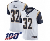 Men's Los Angeles Rams #32 Troy Hill White Vapor Untouchable Limited Player 100th Season Football Jersey