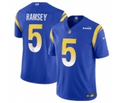 Men's Los Angeles Rams #5 Jalen Ramsey Blue 2023 F.U.S.E. Vapor Untouchable Limited Football Stitched Jersey