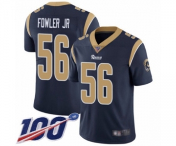 Men's Los Angeles Rams #56 Dante Fowler Jr Navy Blue Team Color Vapor Untouchable Limited Player 100th Season Football Jersey