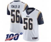 Men's Los Angeles Rams #56 Dante Fowler Jr White Vapor Untouchable Limited Player 100th Season Football Jersey