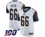 Men's Los Angeles Rams #66 Austin Blythe White Vapor Untouchable Limited Player 100th Season Football Jersey