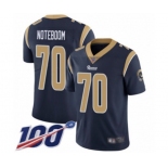 Men's Los Angeles Rams #70 Joseph Noteboom Navy Blue Team Color Vapor Untouchable Limited Player 100th Season Football Jersey