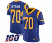 Men's Los Angeles Rams #70 Joseph Noteboom Royal Blue Alternate Vapor Untouchable Limited Player 100th Season Football Jersey