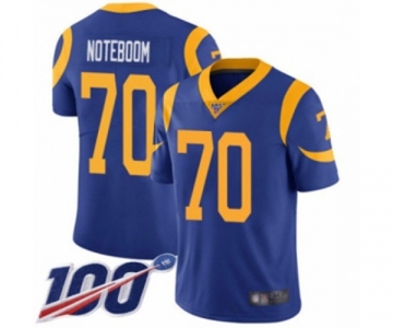 Men's Los Angeles Rams #70 Joseph Noteboom Royal Blue Alternate Vapor Untouchable Limited Player 100th Season Football Jersey