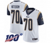 Men's Los Angeles Rams #70 Joseph Noteboom White Vapor Untouchable Limited Player 100th Season Football Jersey