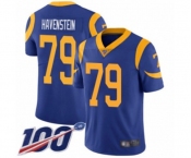 Men's Los Angeles Rams #79 Rob Havenstein Royal Blue Alternate Vapor Untouchable Limited Player 100th Season Football Jersey