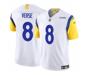 Men's Los Angeles Rams #8 Jared Verse White 2024 Draft F.U.S.E. Vapor Untouchable Football Stitched Jersey