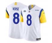 Men's Los Angeles Rams #8 Jared Verse White 2024 With Dradt Patch F.U.S.E Vapor Untouchable Stitched Football Jersey