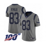 Men's Los Angeles Rams #83 Josh Reynolds Limited Gray Inverted Legend 100th Season Football Jersey