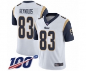 Men's Los Angeles Rams #83 Josh Reynolds White Vapor Untouchable Limited Player 100th Season Football Jersey