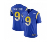 Men's Los Angeles Rams #9 Matthew Stafford Blue Bone Stitched Football Limited Jersey