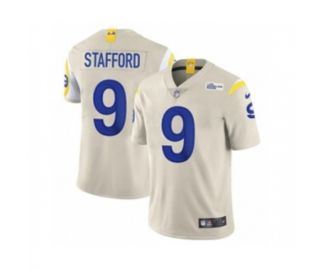 Men's Los Angeles Rams #9 Matthew Stafford Bone Stitched Football Limited Jersey