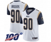 Men's Los Angeles Rams #90 Michael Brockers White Vapor Untouchable Limited Player 100th Season Football Jersey