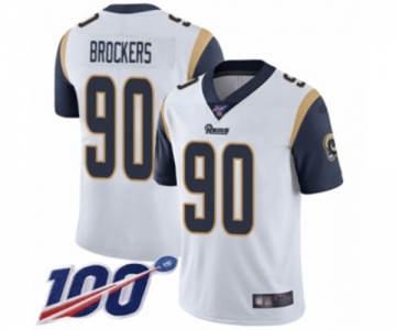 Men's Los Angeles Rams #90 Michael Brockers White Vapor Untouchable Limited Player 100th Season Football Jersey