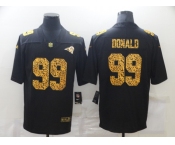 Men's Los Angeles Rams #99 Aaron Donald 2020 Black Leopard Print Fashion Limited Football Stitched Jersey