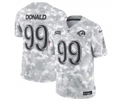 Men's Los Angeles Rams #99 Aaron Donald 2024 Arctic Camo Salute To Service Limited Stitched Football Jersey