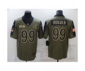 Men's Los Angeles Rams #99 Aaron Donald Nike Olive 2021 Salute To Service Limited Player Jersey