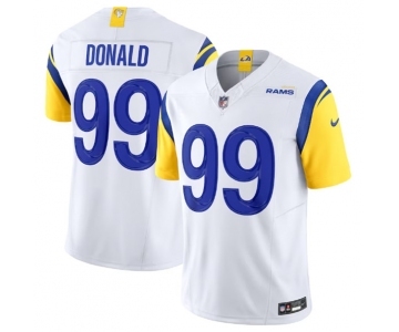 Men's Los Angeles Rams #99 Aaron Donald White 2023 F.U.S.E. Vapor Untouchable Limited Stitched Jersey