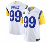 Men's Los Angeles Rams #99 Aaron Donald White 2023 F.U.S.E. With 4-Star C Patch Vapor Vapor Limited Football Stitched Jersey