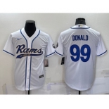 Men's Los Angeles Rams #99 Aaron Donald White Stitched Cool Base Nike Baseball Jersey