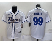 Men's Los Angeles Rams #99 Aaron Donald White Stitched Cool Base Nike Baseball Jersey