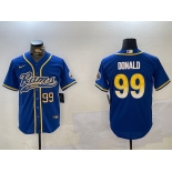 Men's Los Angeles Rams #99 Royal Cool Base Stitched Baseball Jersey