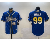 Men's Los Angeles Rams #99 Royal Cool Base Stitched Baseball Jersey