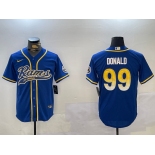 Men's Los Angeles Rams #99 Royal Cool Base Stitched Baseball Jerseys