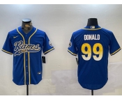 Men's Los Angeles Rams #99 Royal Cool Base Stitched Baseball Jerseys