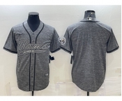 Men's Los Angeles Rams Blank Grey Gridiron Cool Base Stitched Baseball Jersey