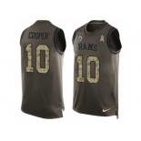 Men's Nike Los Angeles Rams #10 Pharoh Cooper Limited Green Salute to Service Tank Top NFL Jersey