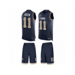 Men's Nike Los Angeles Rams #11 Tavon Austin Limited Navy Blue Tank Top Suit NFL Jersey