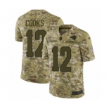 Men's Nike Los Angeles Rams #12 Brandin Cooks Limited Camo 2018 Salute to Service NFL Jersey