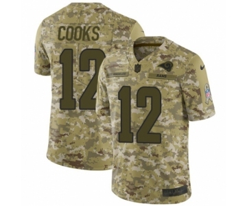 Men's Nike Los Angeles Rams #12 Brandin Cooks Limited Camo 2018 Salute to Service NFL Jersey