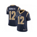 Men's Nike Los Angeles Rams #12 Joe Namath Vapor Untouchable Limited Navy Blue Team Color NFL Jersey